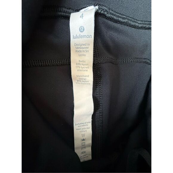 Lululemon Fast & Free 7/8 Tight II Nulux 25" Black Size 4 - Picture 10 of 11